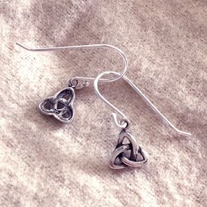 Silver Trinity Knot Earrings